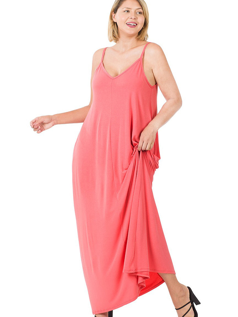 Sienna Plus Size Maxi Dress in Desert Rose