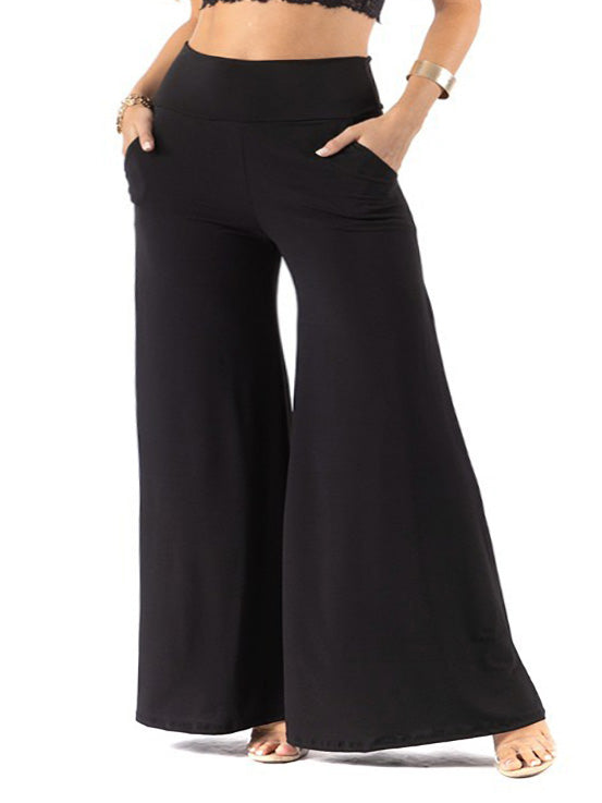 Zara Plus Size Wide Leg Pant in Black