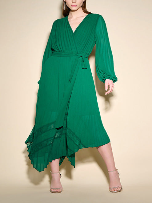 Nicolette Plus Size Evening Dress by designer Joseph Ribkoff 233708 in Emerald