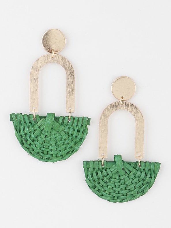 Basket Weave Arch Earrings