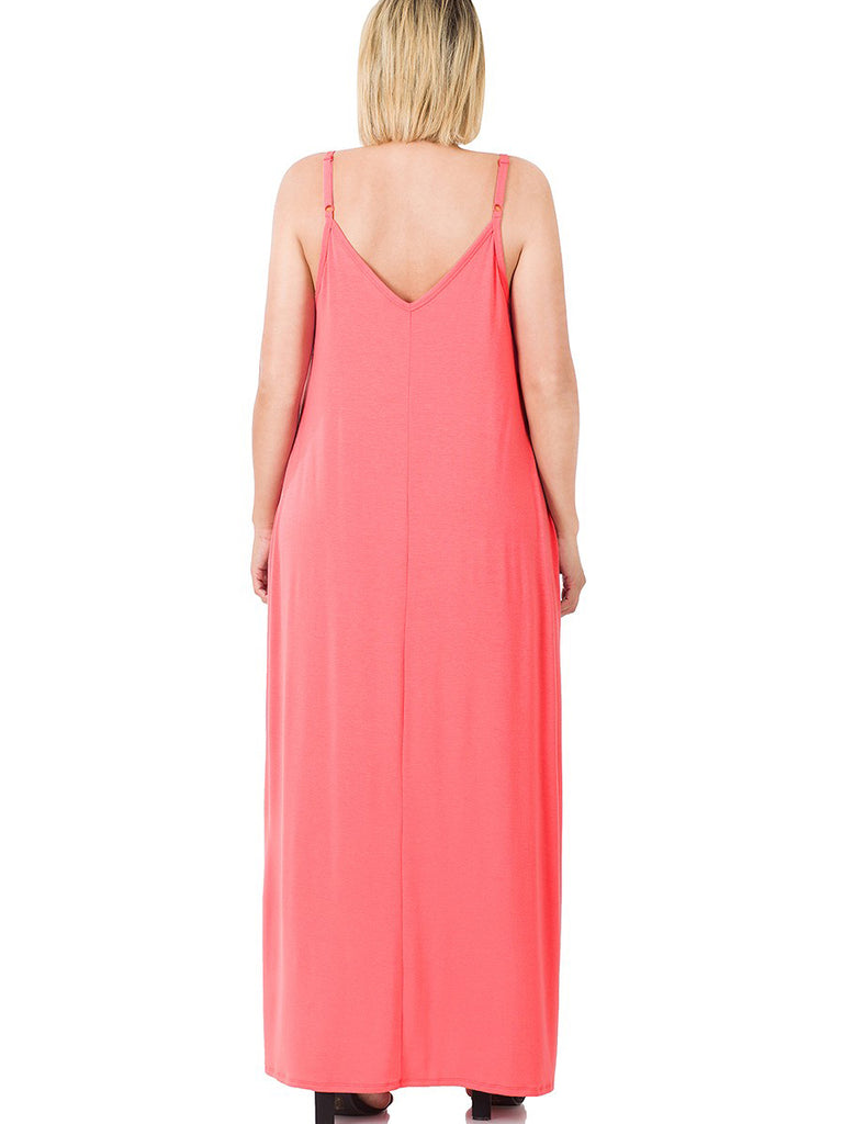 Sienna Plus Size Maxi Dress in Desert Rose