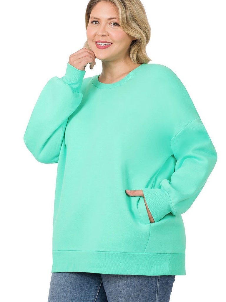 Maxine Plus Size Sweater in Mint