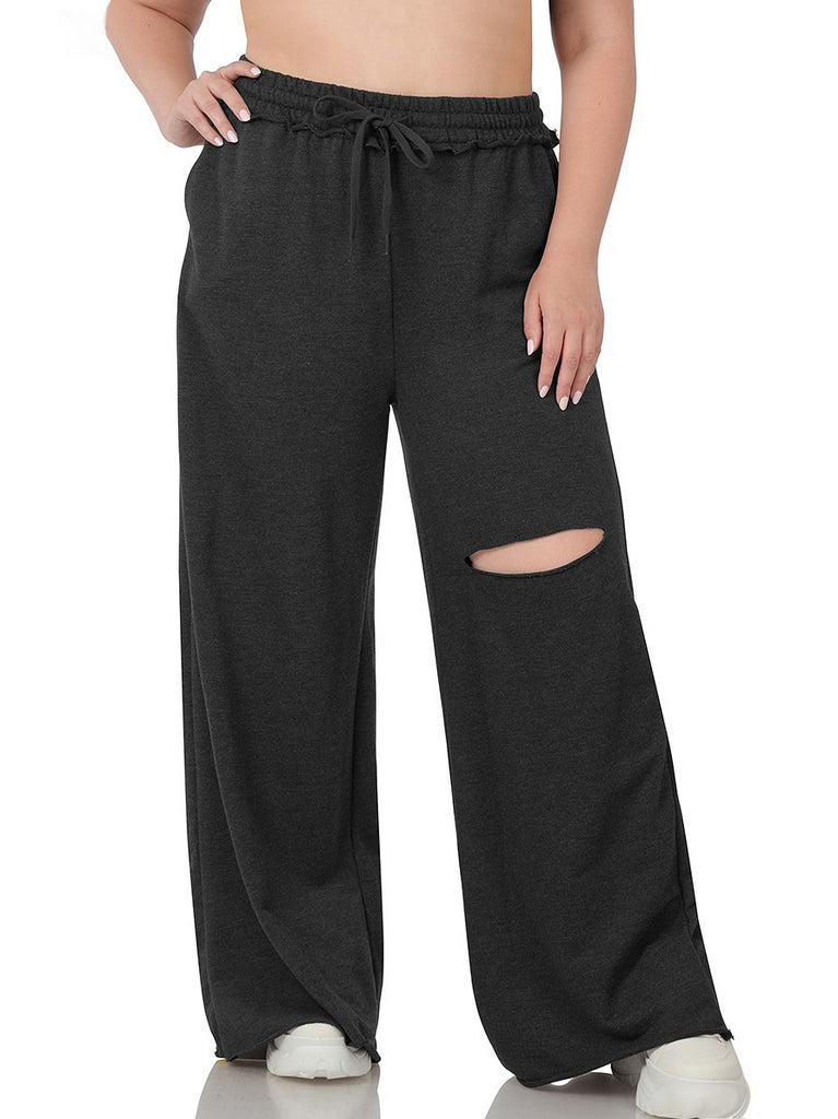 Mary Plus Size Lounge Pant with Laser Cut
