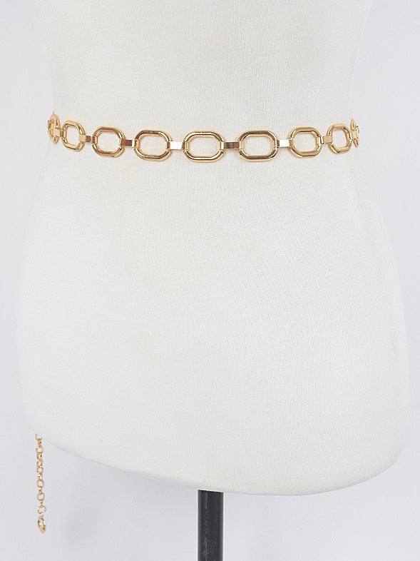 Plus Size Chain Belt with Rounded Rings