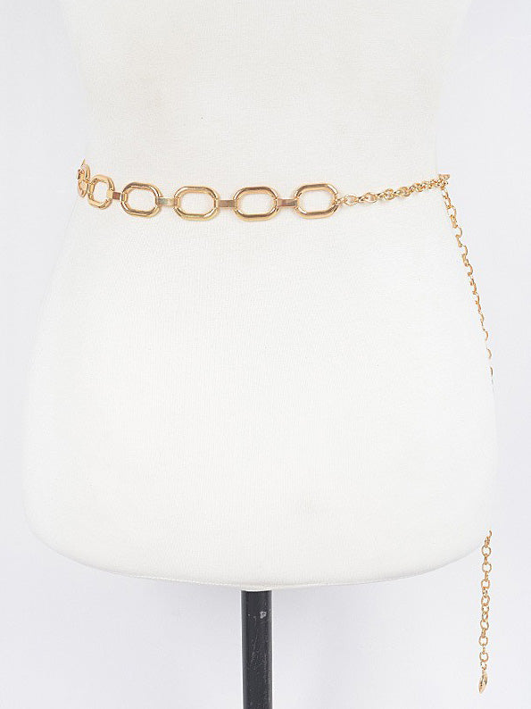 Plus Size Chain Link Belt with Rounded Rings