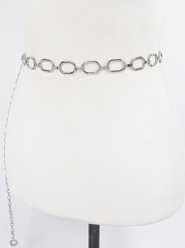 Plus Size Chain Link Belt with Rounded Rings