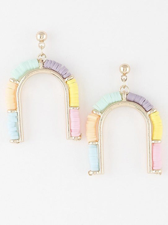 Layered Bead Arch Earrings