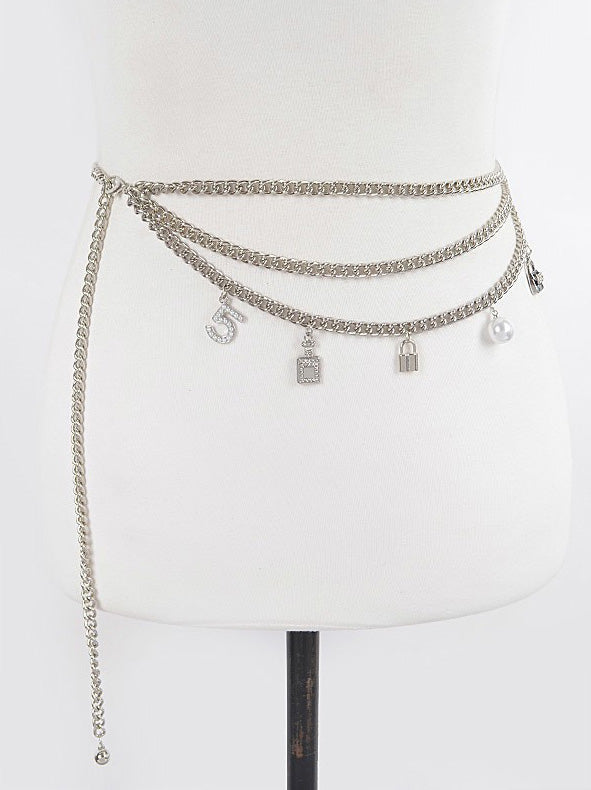 Plus Size Chain Belt Multi Layer with Charms