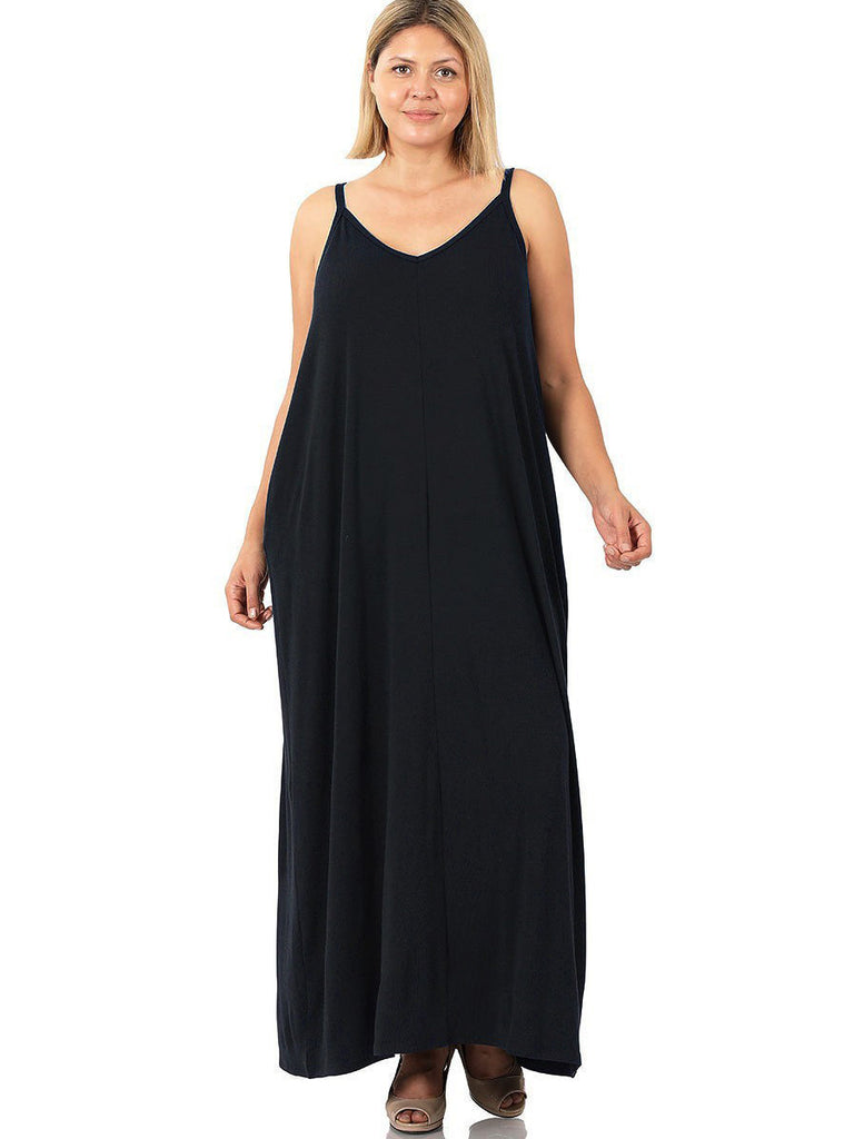 Sienna Plus Size Maxi Dress in Black